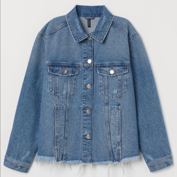 frayed denim jacket